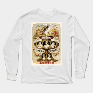 American Opera Bouffe Artist ADAH RICHMOND Vintage Theater Advertisement Long Sleeve T-Shirt